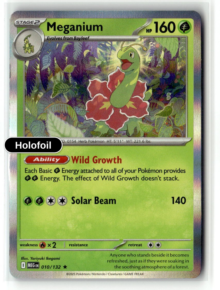 Meganium - 010/132 - [MEG - ME01: Mega Evolution] - Holofoil