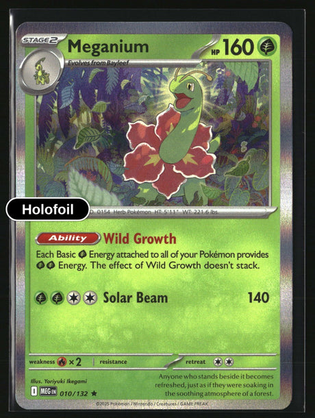Meganium - 010/132 - [MEG - ME01: Mega Evolution] - Holofoil