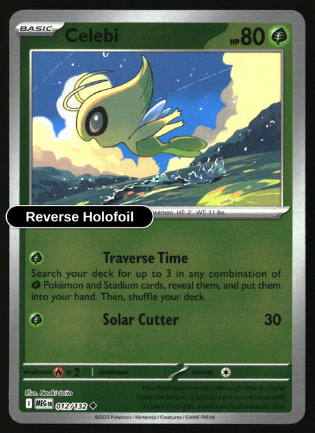 Celebi - 012/132 - [MEG - ME01: Mega Evolution] - Reverse Holofoil
