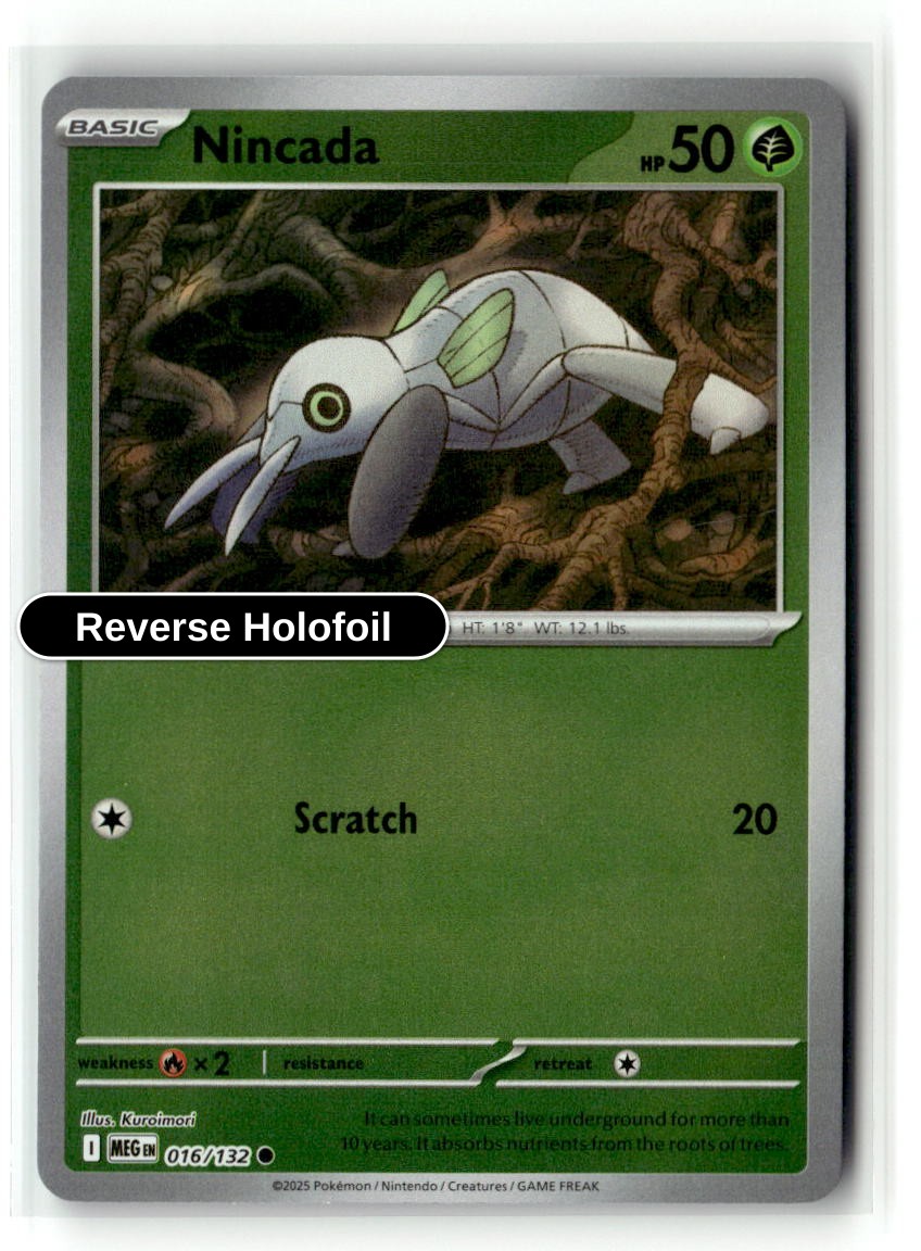 Nincada - 016/132 - [MEG - ME01: Mega Evolution] - Reverse Holofoil