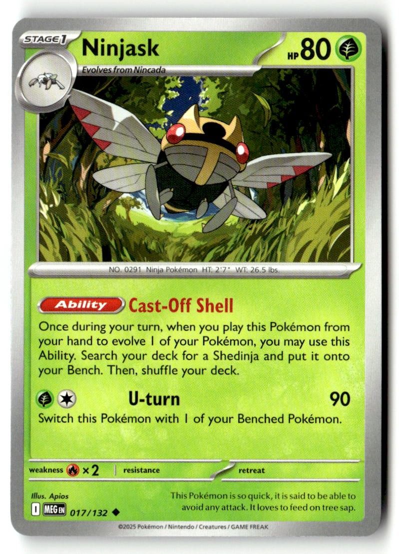 Ninjask - 017/132 - [MEG - ME01: Mega Evolution]