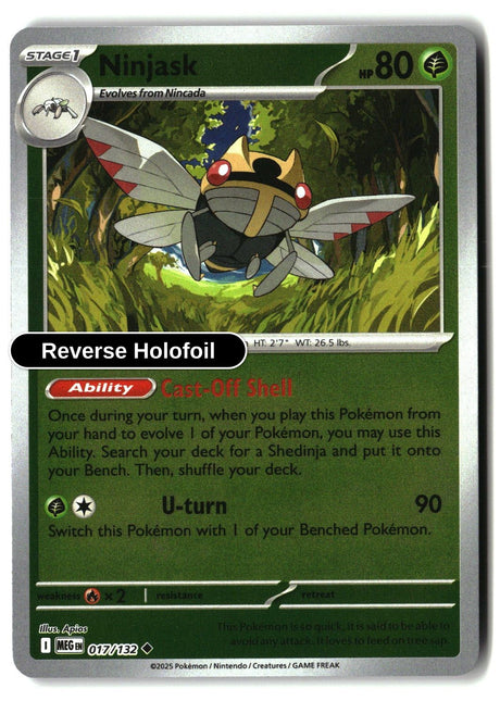 Ninjask - 017/132 - [MEG - ME01: Mega Evolution] - Reverse Holofoil