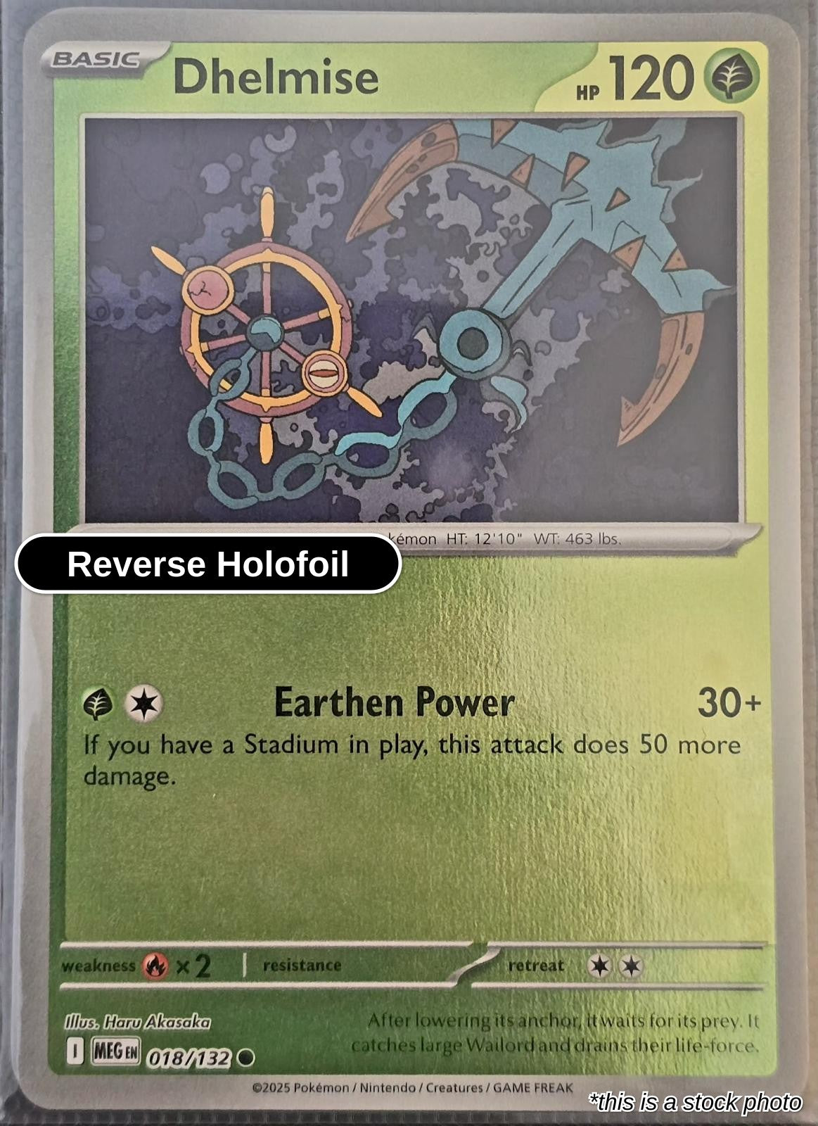 Dhelmise - 018/132 - [MEG - ME01: Mega Evolution] - Reverse Holofoil