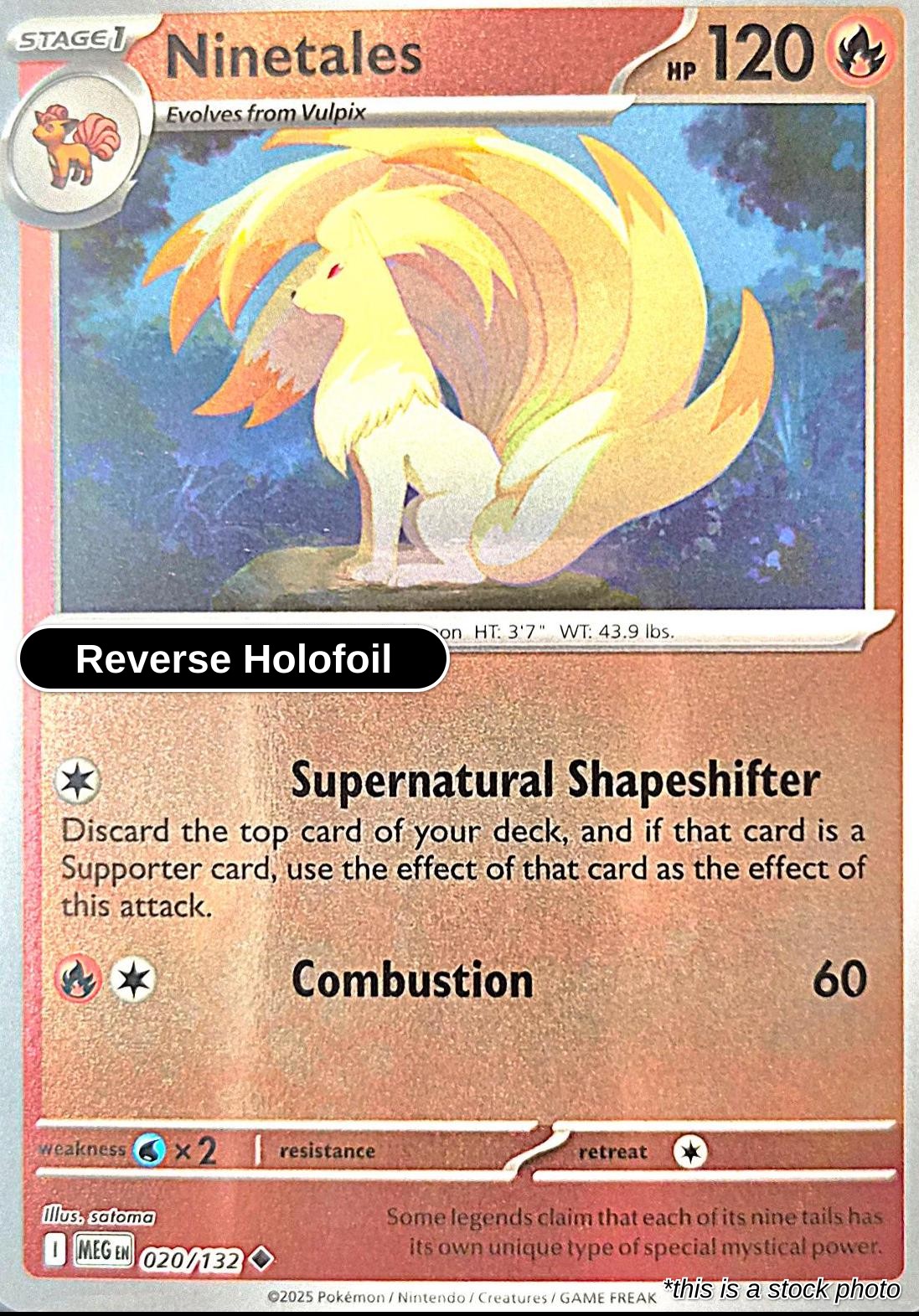 Ninetales - 020/132 - [MEG - ME01: Mega Evolution] - Reverse Holofoil
