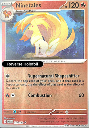 Ninetales - 020/132 - [MEG - ME01: Mega Evolution] - Reverse Holofoil