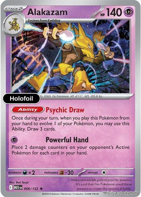 Alakazam - 056/132 - [MEG - ME01: Mega Evolution] - Holofoil