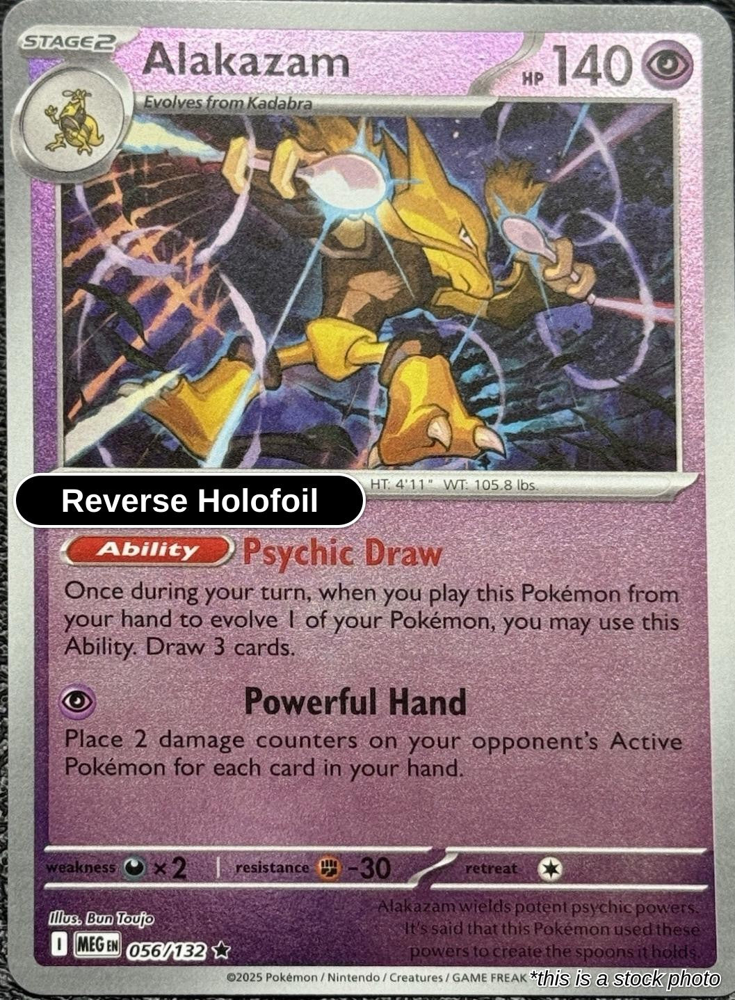 Alakazam - 056/132 - [MEG - ME01: Mega Evolution] - Reverse Holofoil