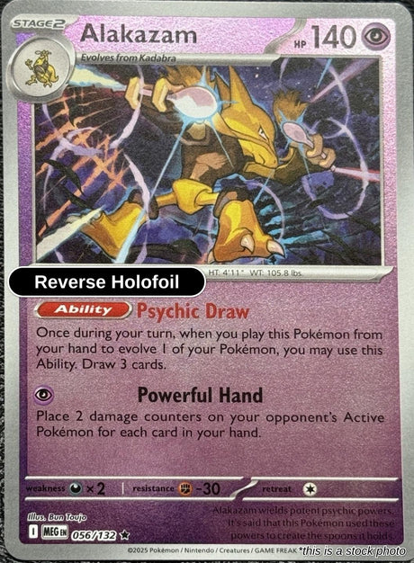 Alakazam - 056/132 - [MEG - ME01: Mega Evolution] - Reverse Holofoil