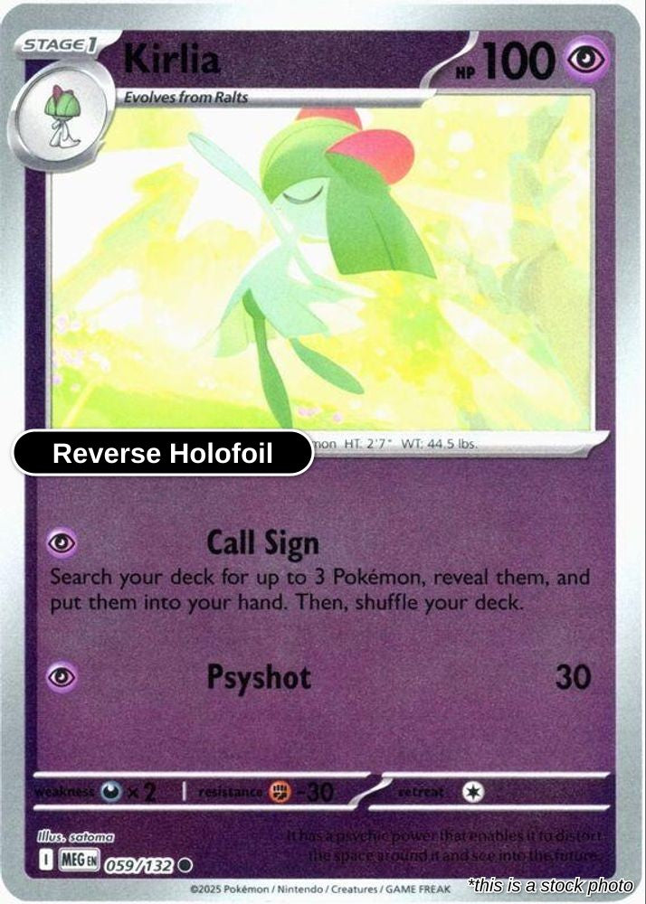 Kirlia - 059/132 - [MEG - ME01: Mega Evolution] - Reverse Holofoil