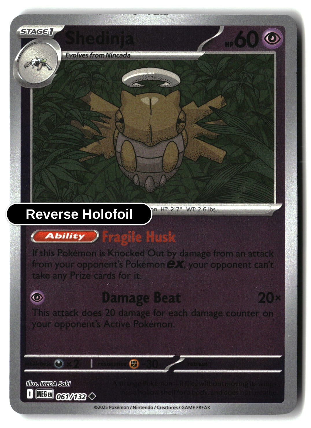 Shedinja - 061/132 - [MEG - ME01: Mega Evolution] - Reverse Holofoil