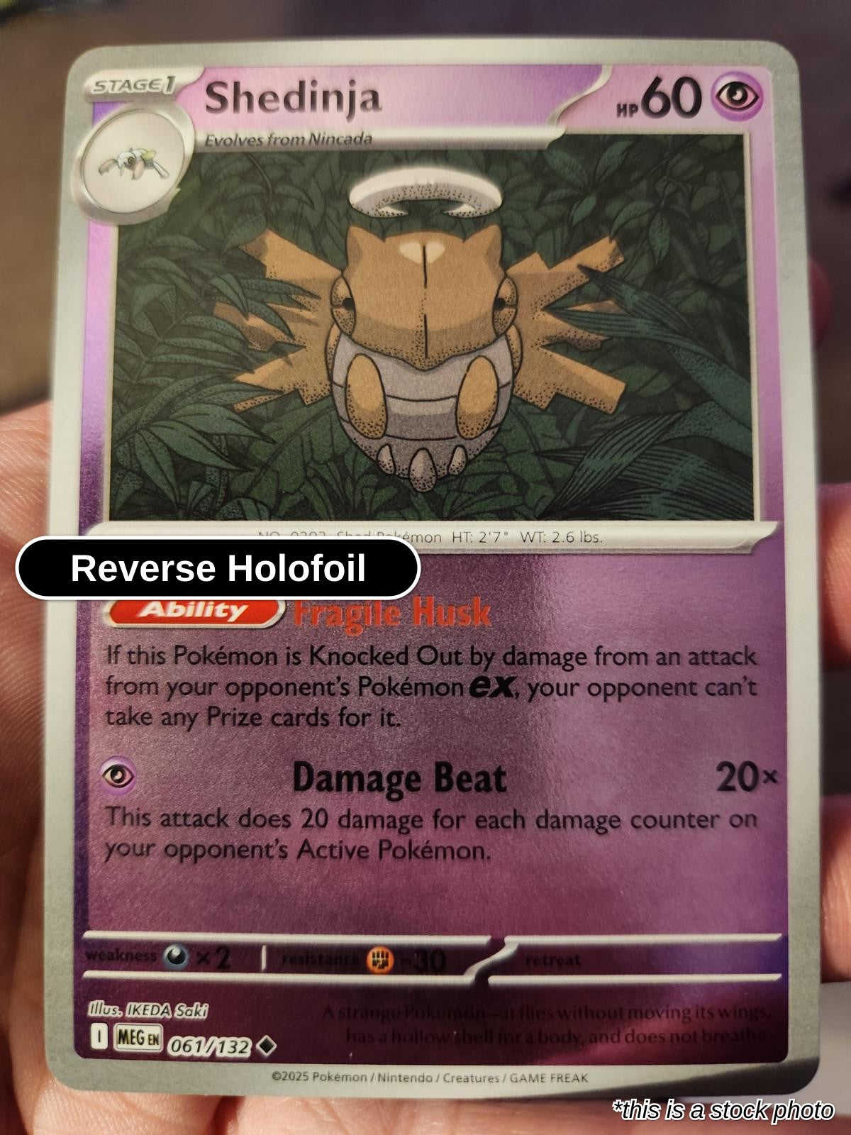 Shedinja - 061/132 - [MEG - ME01: Mega Evolution] - Reverse Holofoil