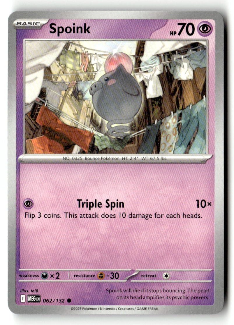 Spoink - 062/132 - [MEG - ME01: Mega Evolution]