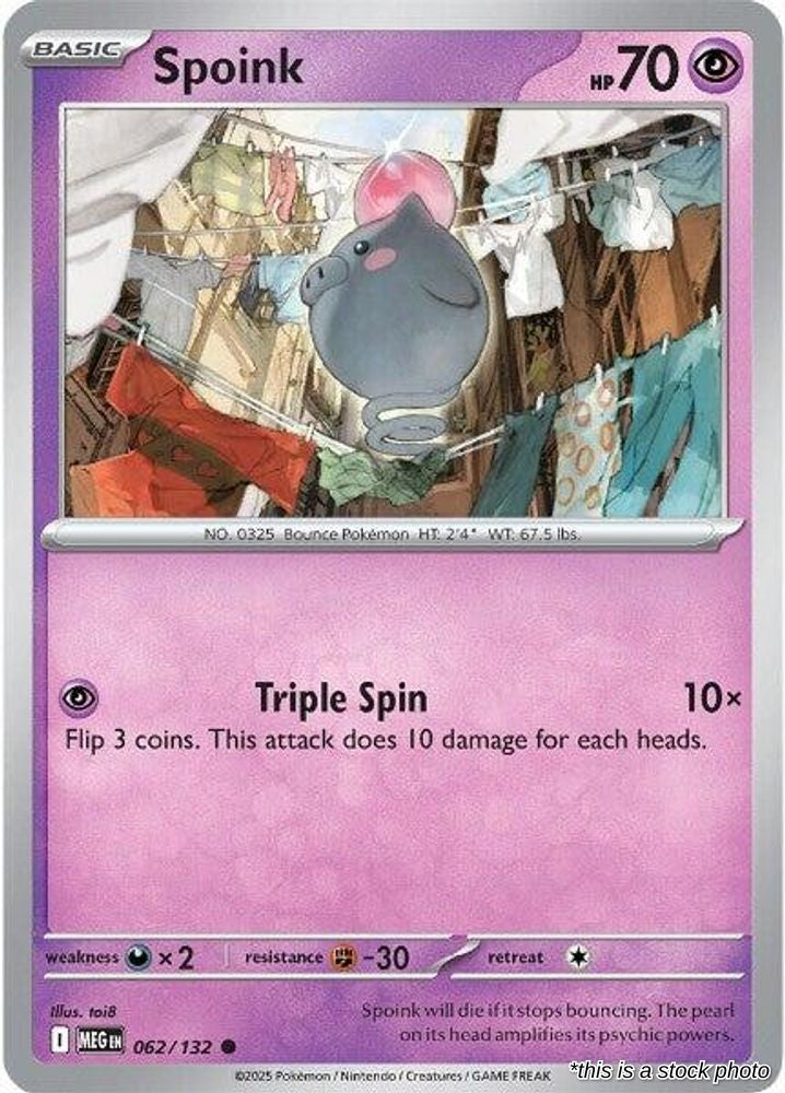 Spoink - 062/132 - [MEG - ME01: Mega Evolution]