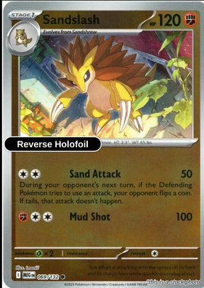 Sandslash - 069/132 - [MEG - ME01: Mega Evolution] - Reverse Holofoil