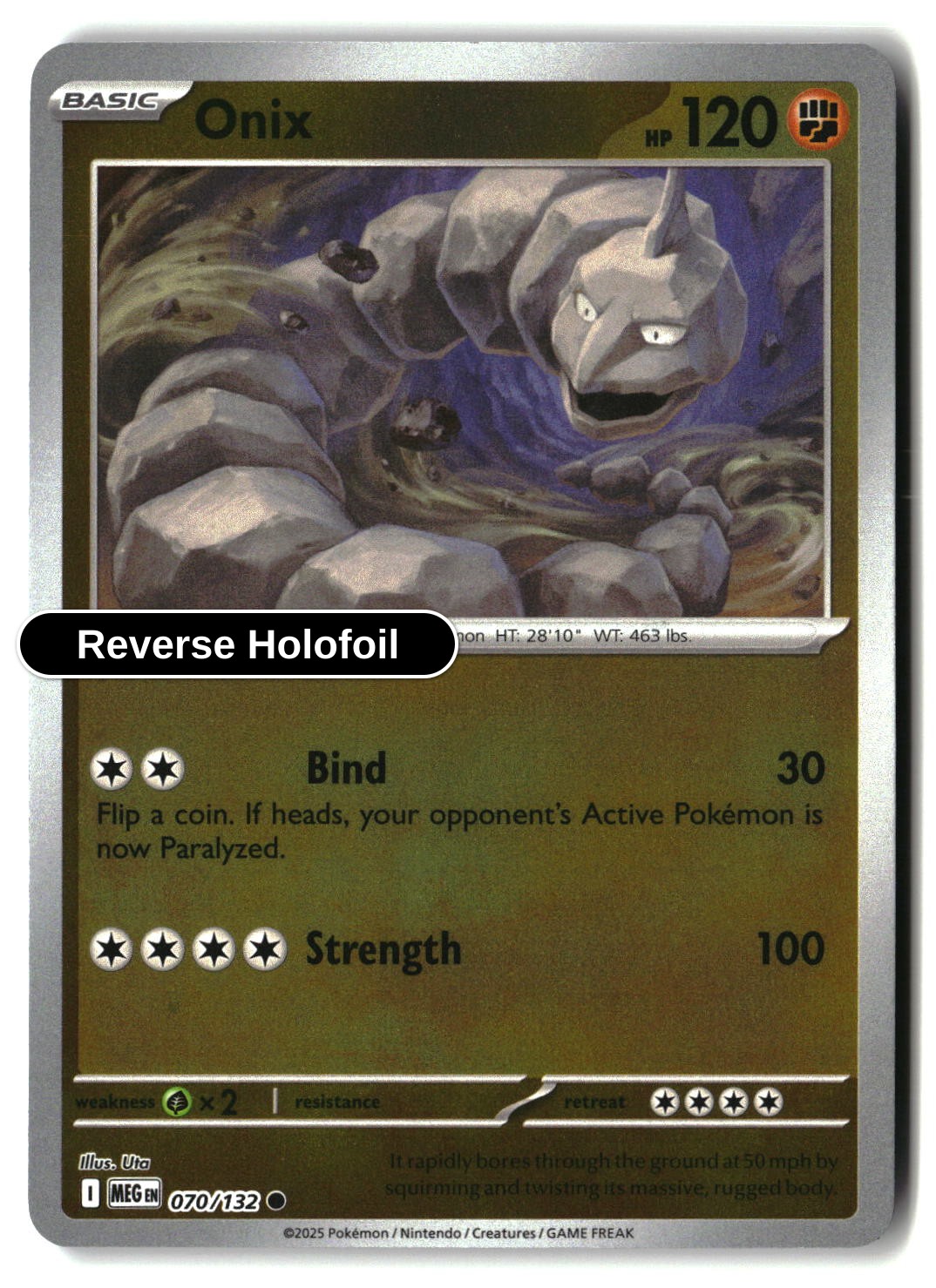Onix - 070/132 - [MEG - ME01: Mega Evolution] - Reverse Holofoil