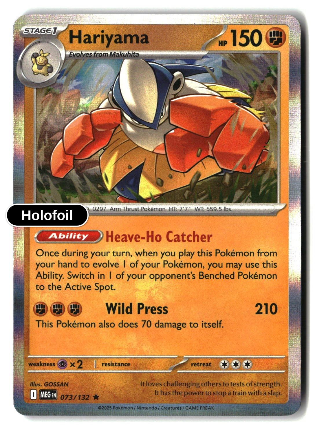 Hariyama - 073/132 - [MEG - ME01: Mega Evolution] - Holofoil