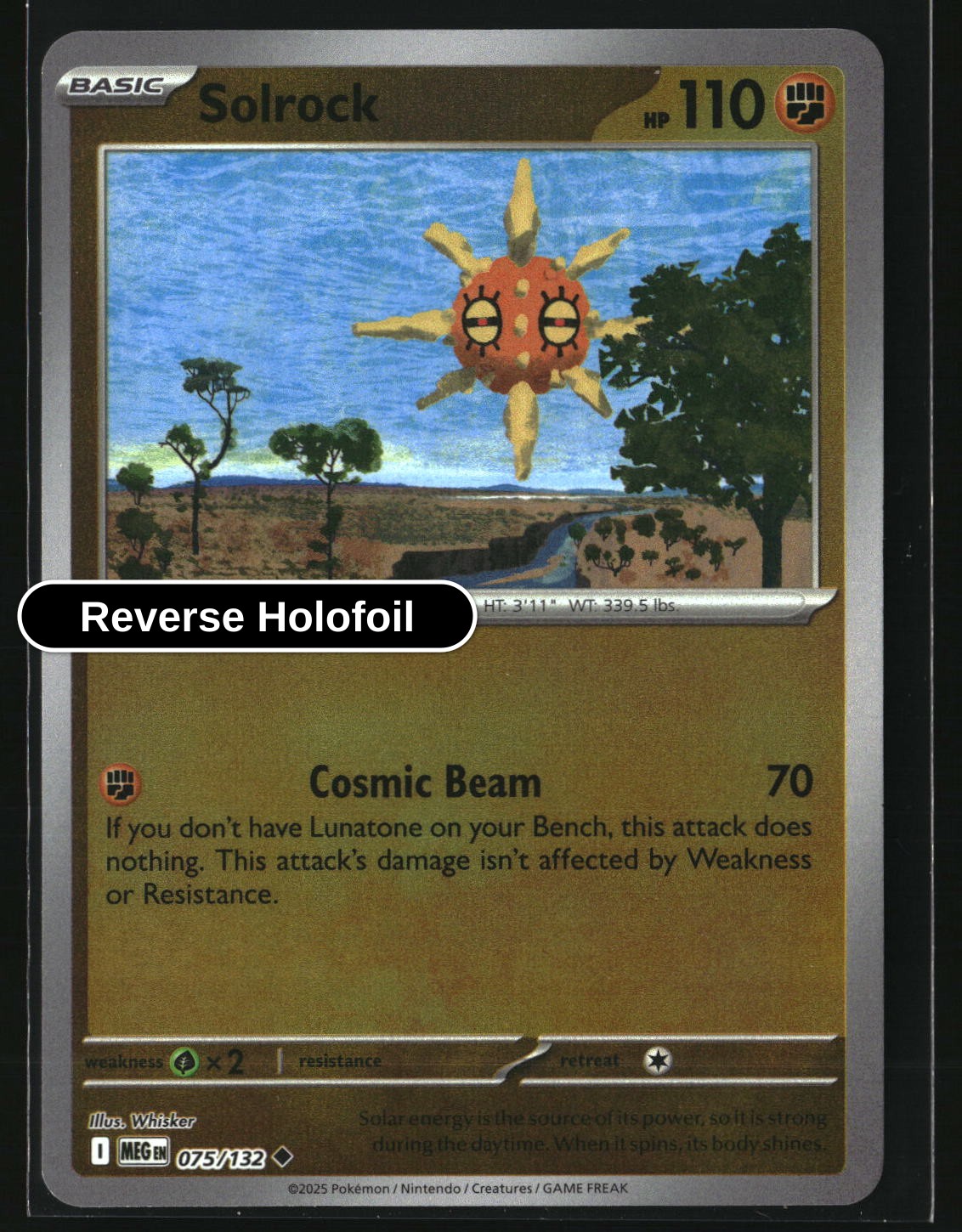Solrock - 075/132 - [MEG - ME01: Mega Evolution] - Reverse Holofoil