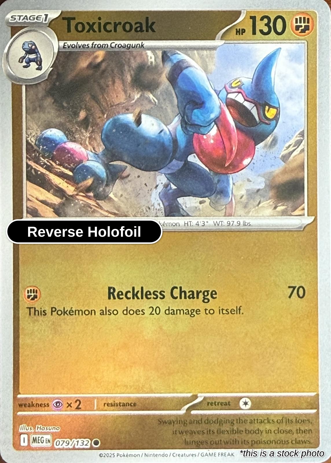 Toxicroak - 079/132 - [MEG - ME01: Mega Evolution] - Reverse Holofoil