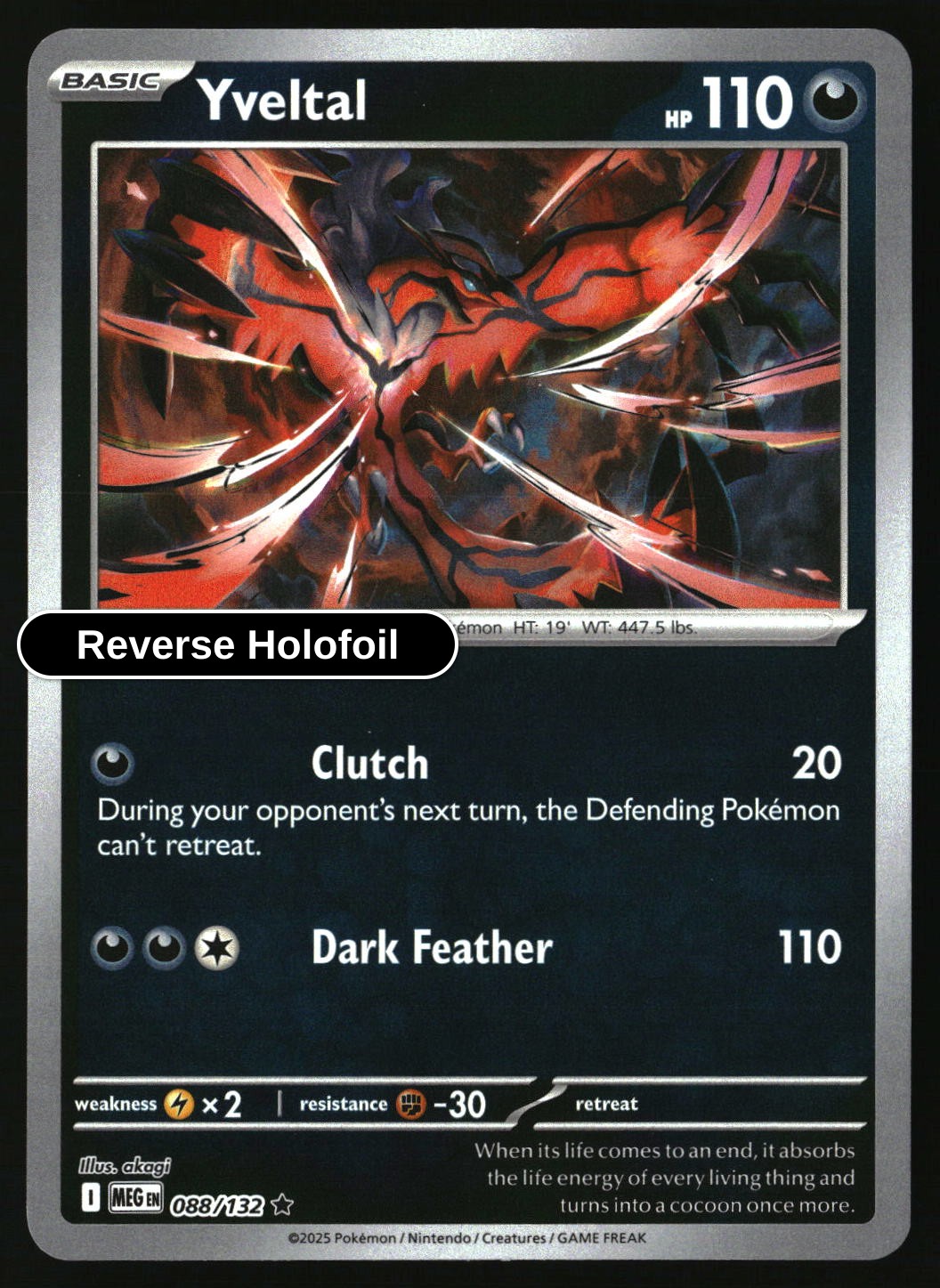 Yveltal - 088/132 - [MEG - ME01: Mega Evolution] - Reverse Holofoil