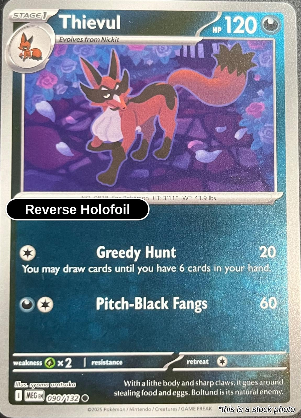 Thievul - 090/132 - [MEG - ME01: Mega Evolution] - Reverse Holofoil
