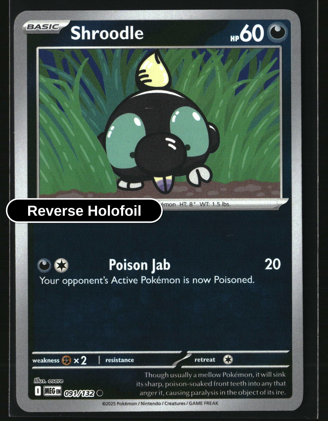Shroodle - 091/132 - [MEG - ME01: Mega Evolution] - Reverse Holofoil