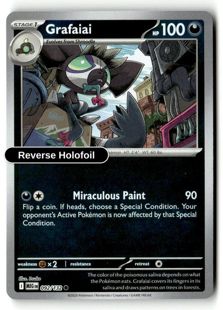 Grafaiai - 092/132 - [MEG - ME01: Mega Evolution] - Reverse Holofoil