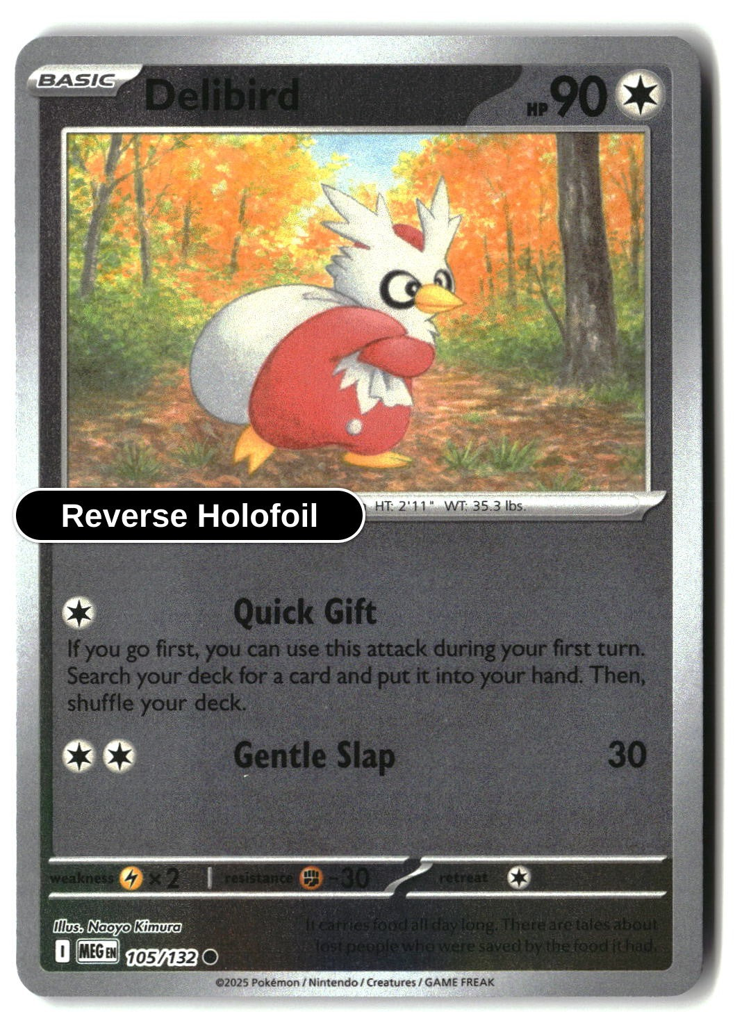 Delibird - 105/132 -Reverse Holofoil - 105/132 - [MEG - ME01: Mega Evolution]