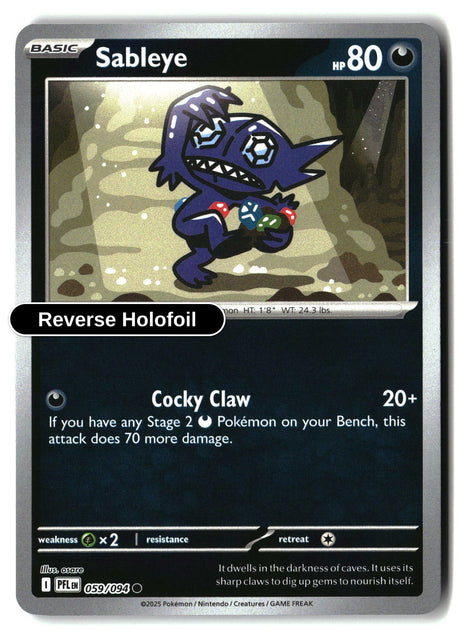 Sableye - 059/094 - [PFL - ME02: Phantasmal Flames] - Reverse Holofoil