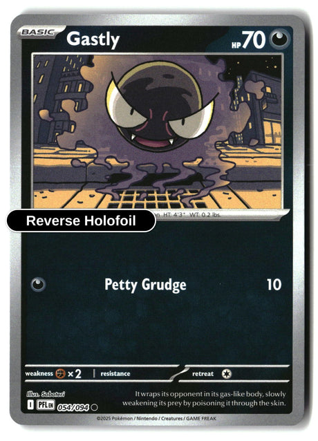 Gastly - 054/094 - [PFL - ME02: Phantasmal Flames] - Reverse Holofoil