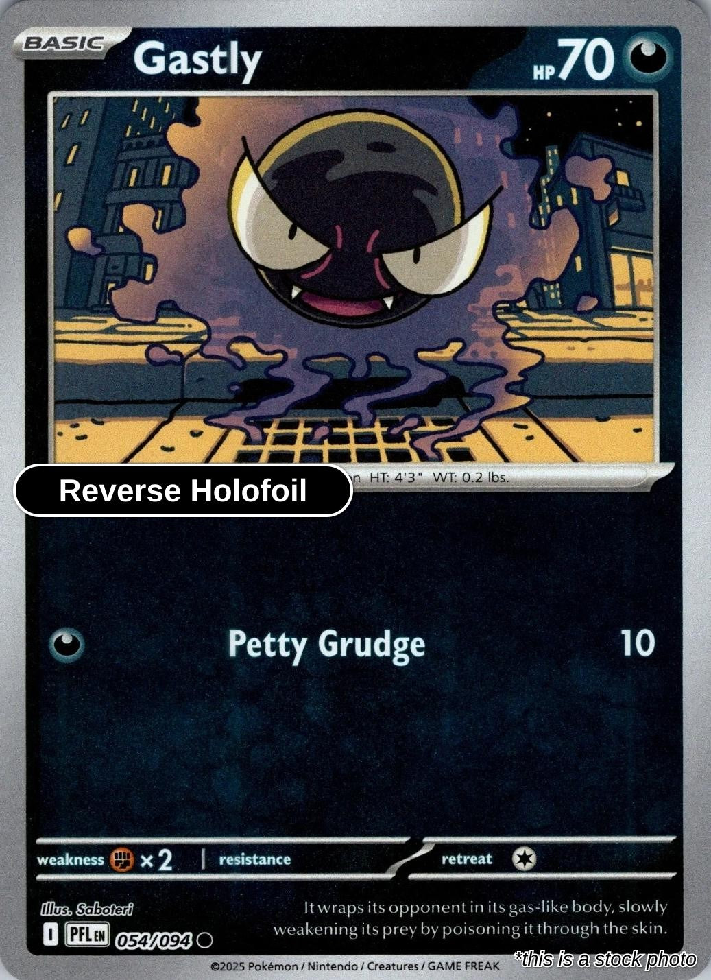 Gastly - 054/094 - [PFL - ME02: Phantasmal Flames] - Reverse Holofoil