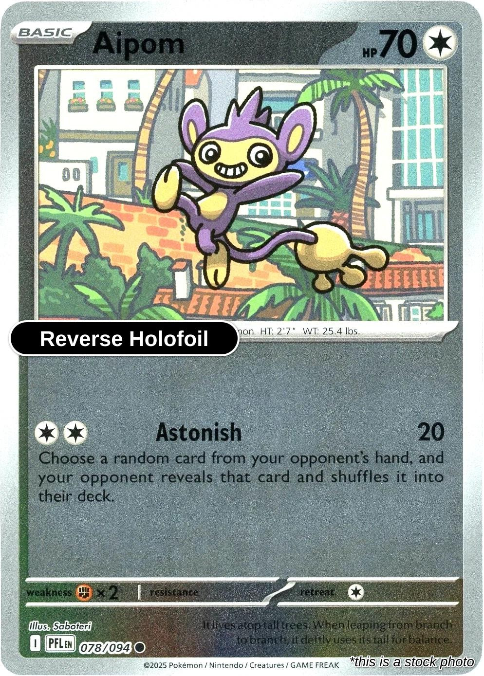 Aipom - 078/094 - [PFL - ME02: Phantasmal Flames] - Reverse Holofoil