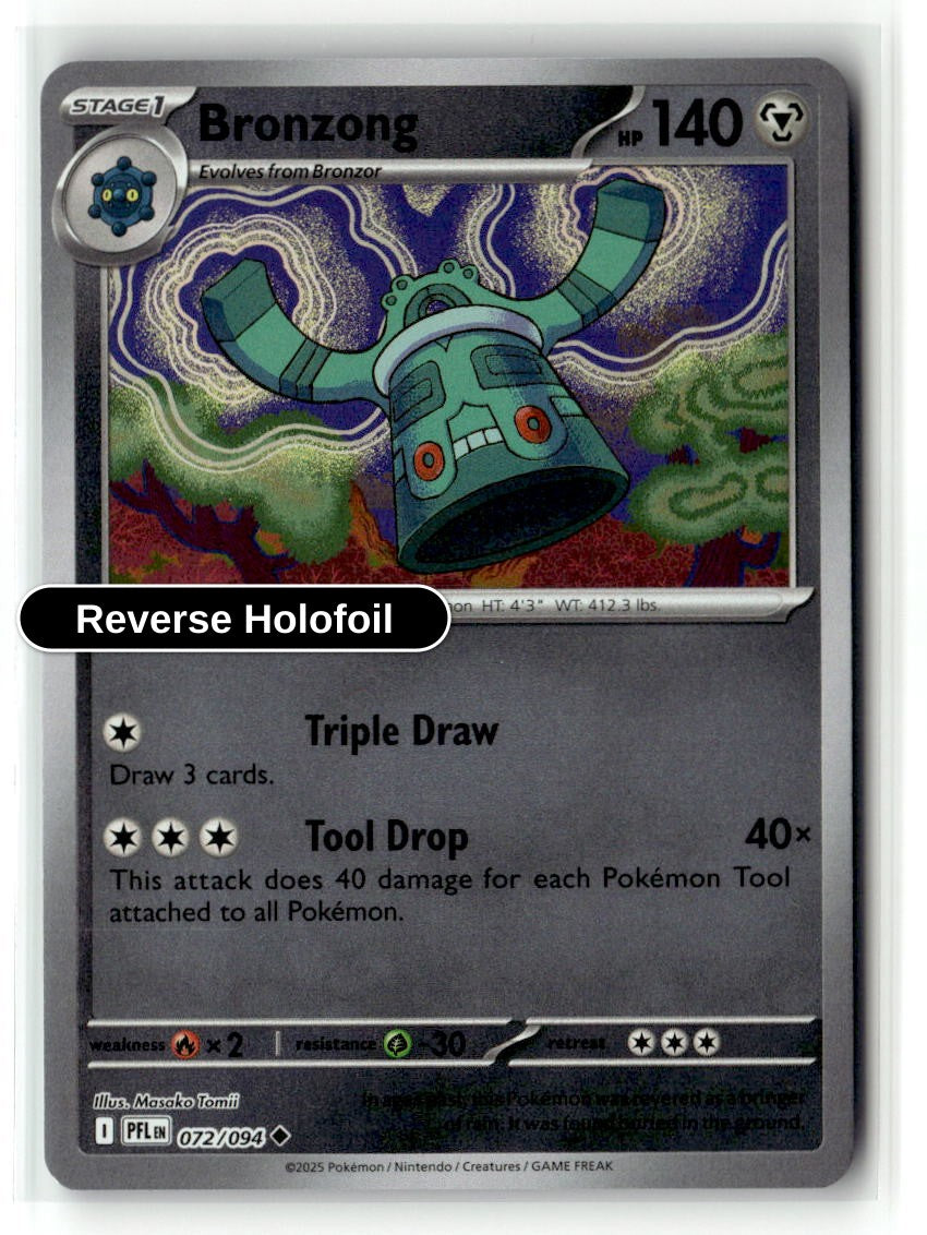 Bronzong - 072/094 - [PFL - ME02: Phantasmal Flames] - Reverse Holofoil