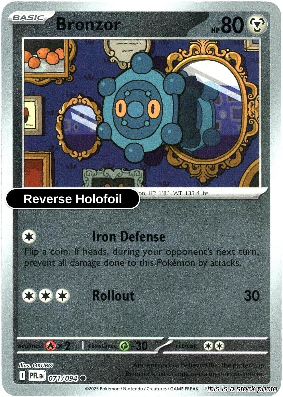 Bronzor - 071/094 - [PFL - ME02: Phantasmal Flames] - Reverse Holofoil