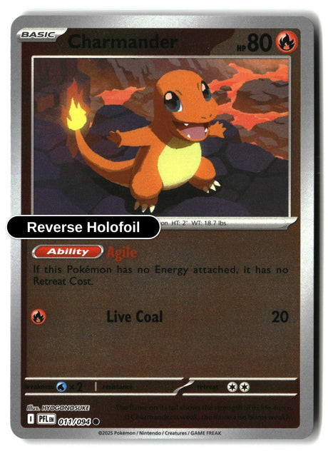 Charmander - 011/094 - [PFL - ME02: Phantasmal Flames] - Reverse Holofoil