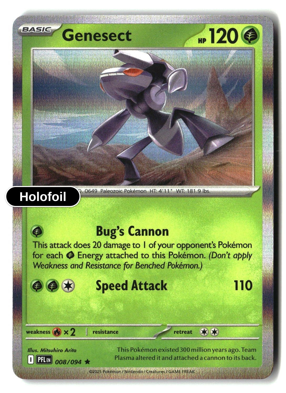 Genesect - 008/094 - [PFL - ME02: Phantasmal Flames] - Holofoil