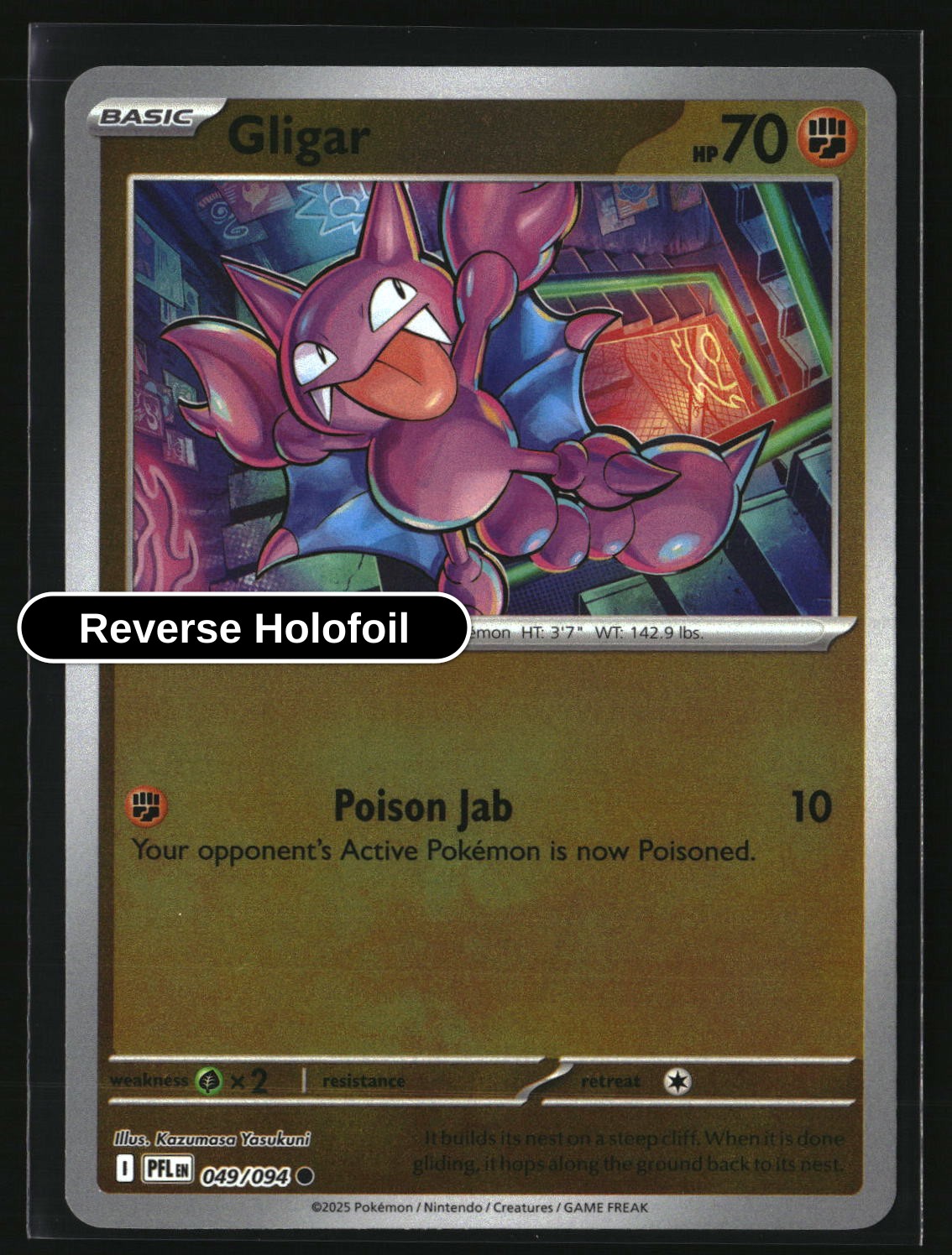 Gligar - 049/094 - [PFL - ME02: Phantasmal Flames] - Reverse Holofoil