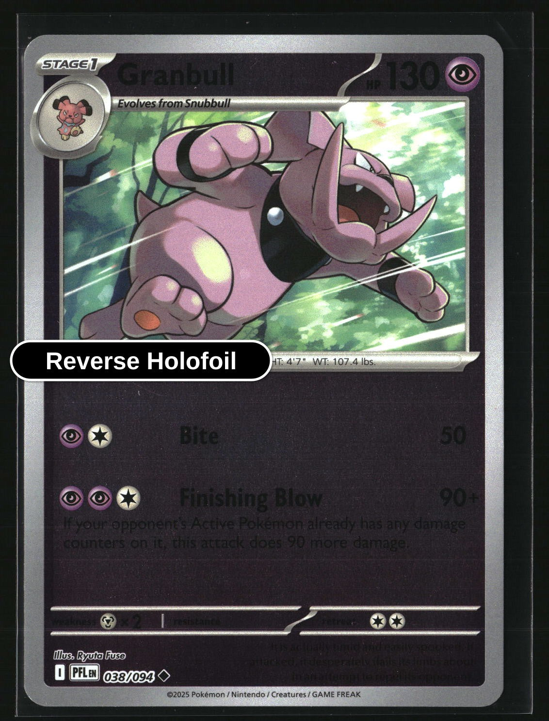 Granbull - 038/094 - [PFL - ME02: Phantasmal Flames] - Reverse Holofoil