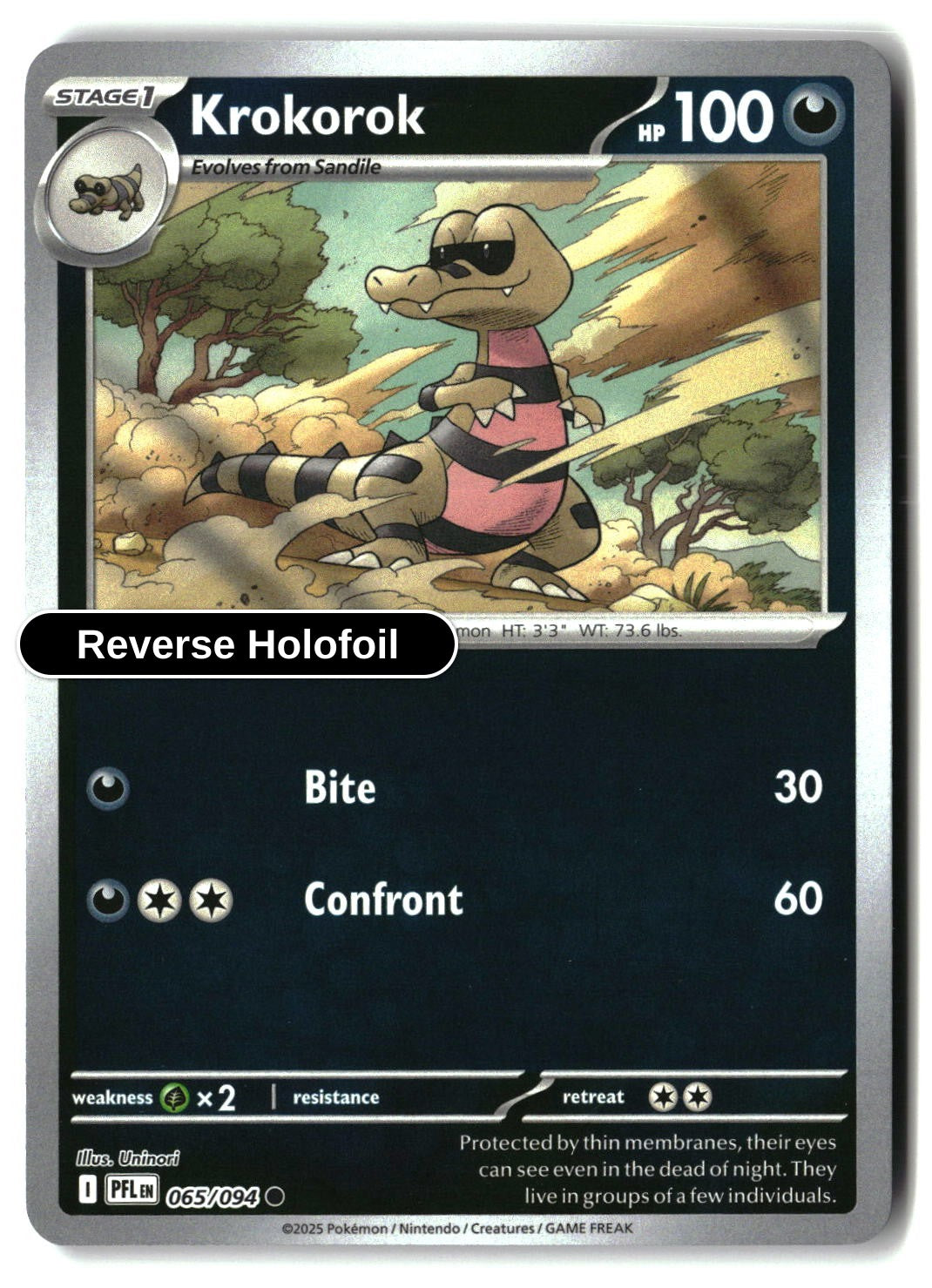 Krokorok - 065/094 - [PFL - ME02: Phantasmal Flames] - Reverse Holofoil