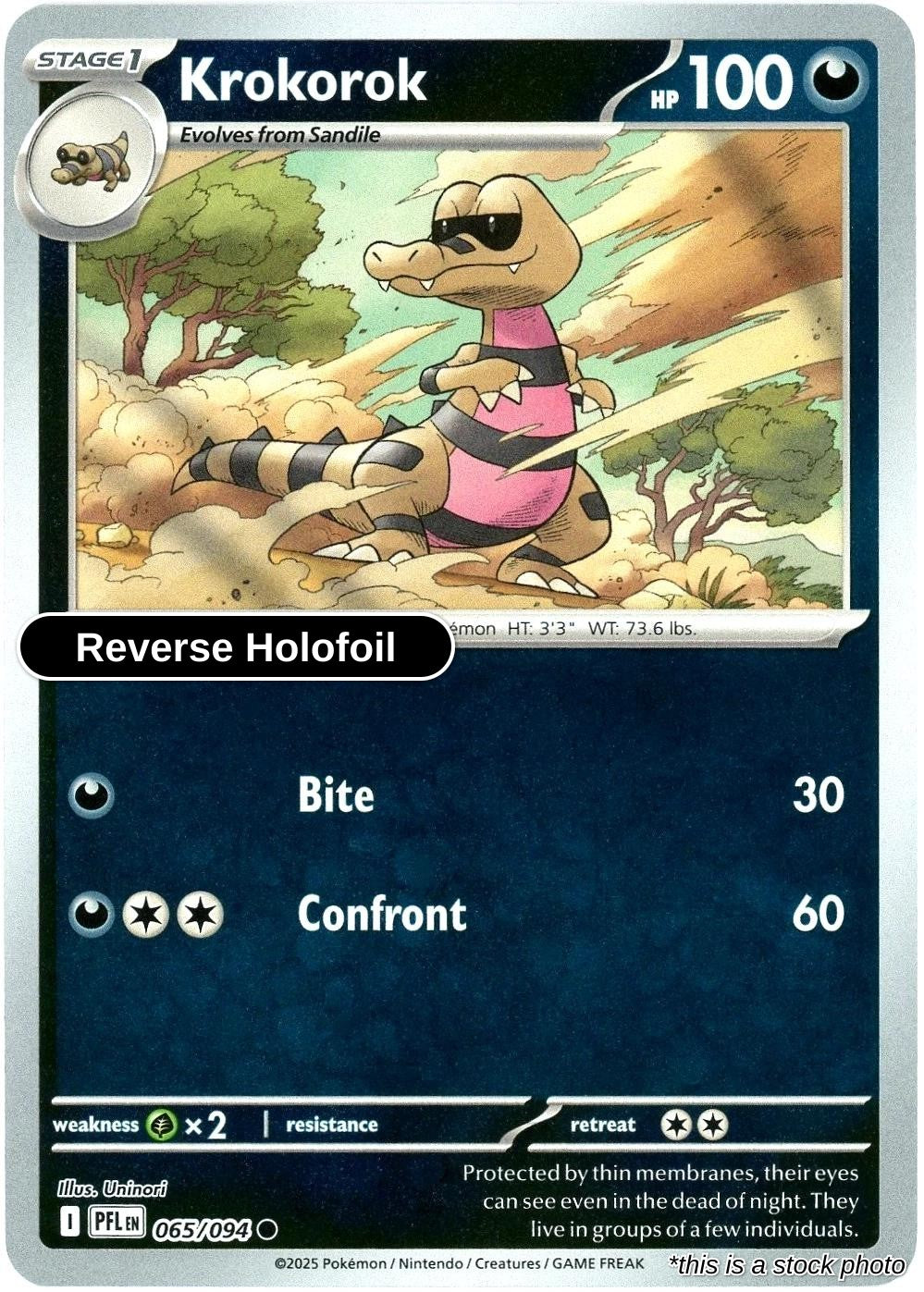 Krokorok - 065/094 - [PFL - ME02: Phantasmal Flames] - Reverse Holofoil