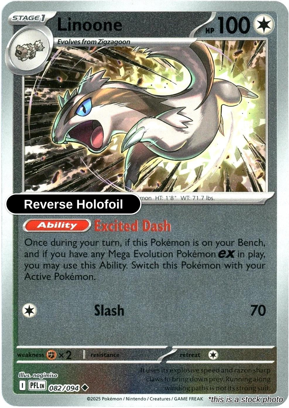 Linoone - 082/094 - [PFL - ME02: Phantasmal Flames] - Reverse Holofoil
