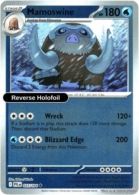 Mamoswine - 025/094 - [PFL - ME02: Phantasmal Flames] - Reverse Holofoil