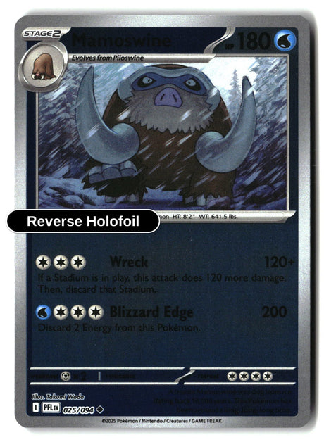 Mamoswine - 025/094 - [PFL - ME02: Phantasmal Flames] - Reverse Holofoil