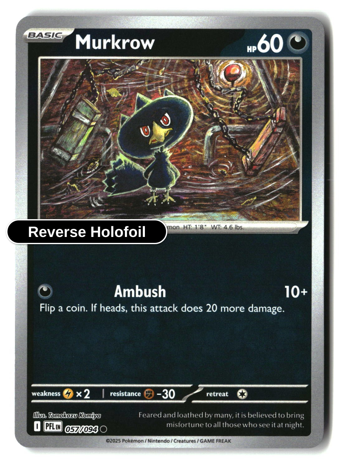Murkrow - 057/094 - [PFL - ME02: Phantasmal Flames] - Reverse Holofoil