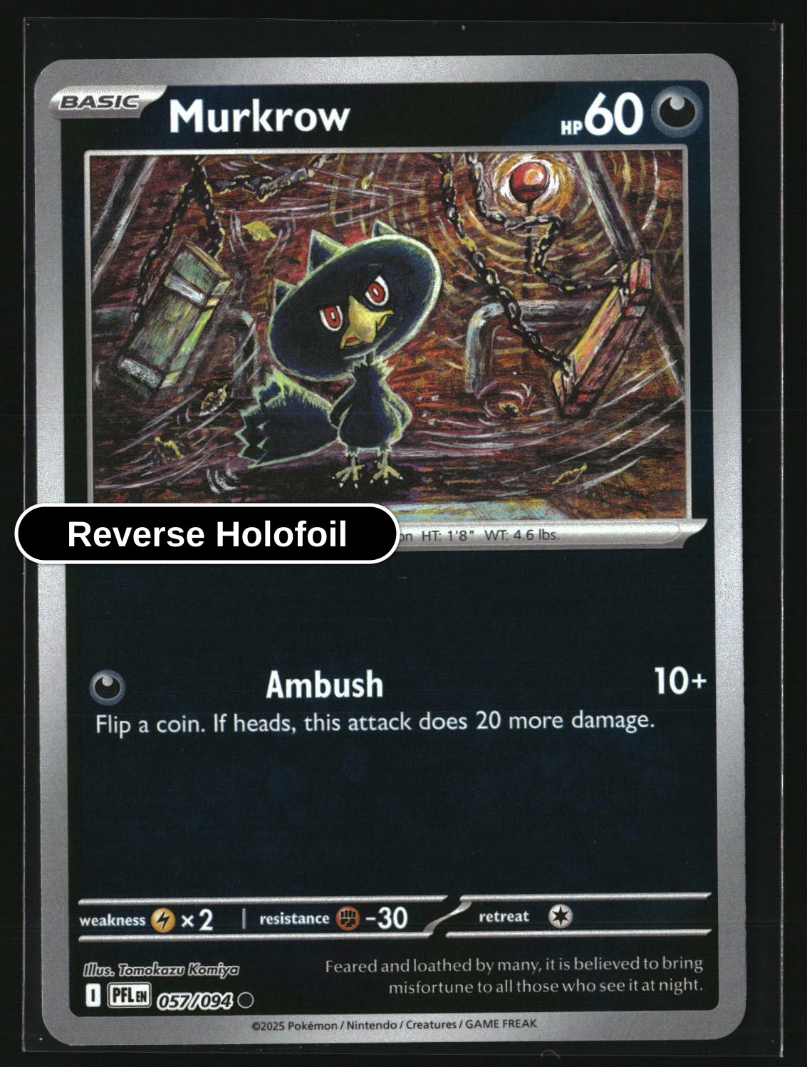 Murkrow - 057/094 - [PFL - ME02: Phantasmal Flames] - Reverse Holofoil