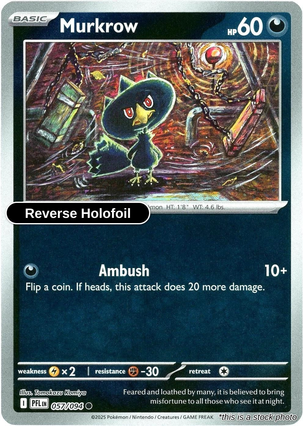 Murkrow - 057/094 - [PFL - ME02: Phantasmal Flames] - Reverse Holofoil