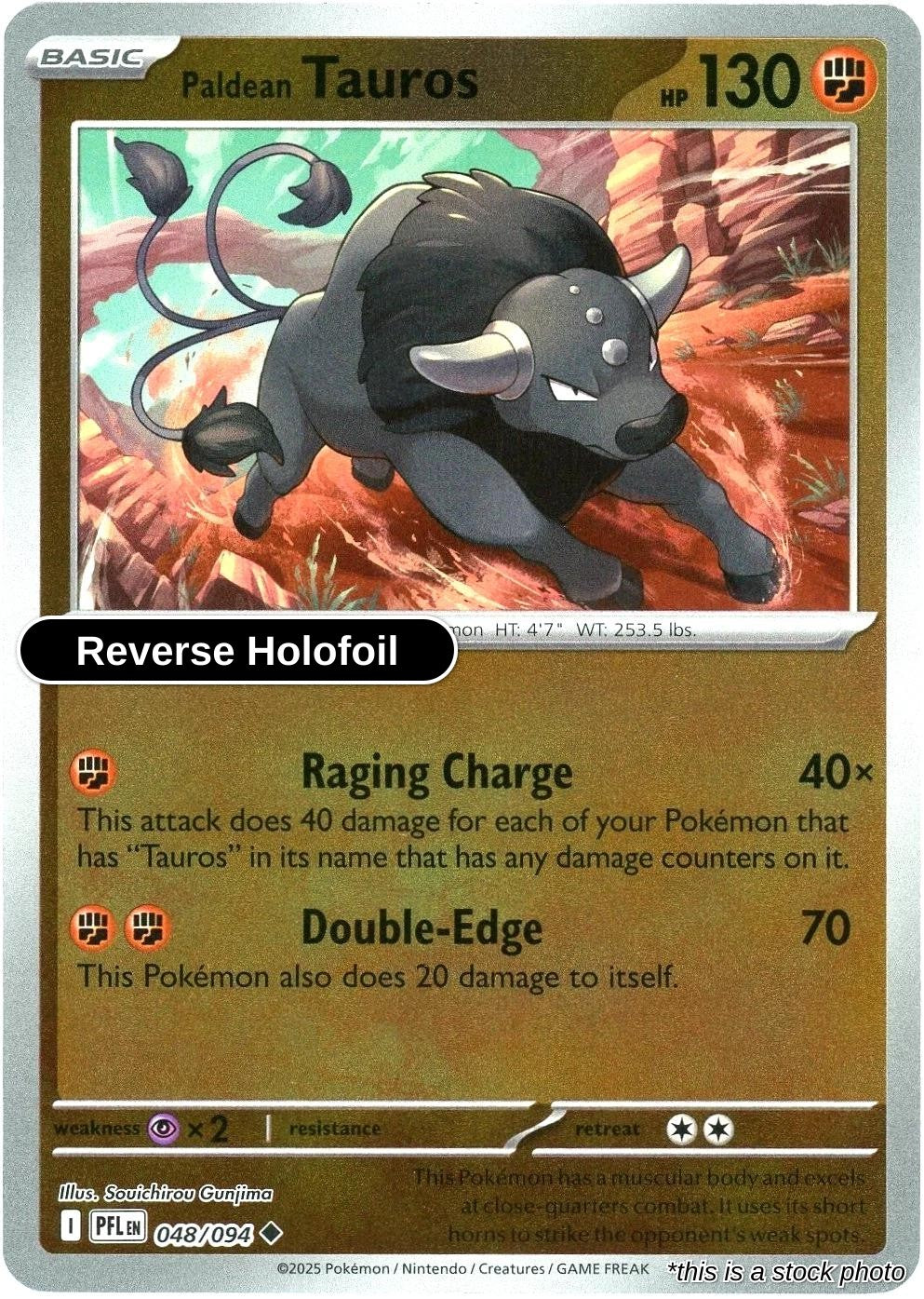 Paldean Tauros - 048/094 - [PFL - ME02: Phantasmal Flames] - Reverse Holofoil