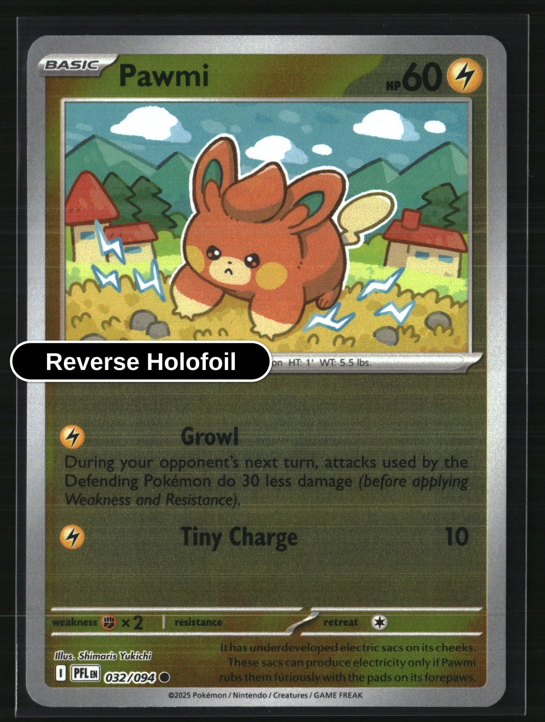 Pawmi - 032/094 - [PFL - ME02: Phantasmal Flames] - Reverse Holofoil