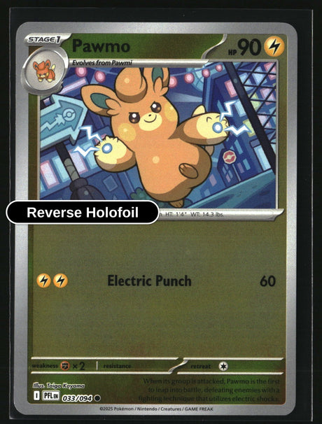 Pawmo - 033/094 - [PFL - ME02: Phantasmal Flames] - Reverse Holofoil