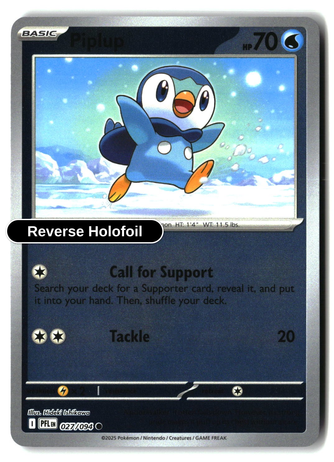 Piplup - 027/094 - [PFL - ME02: Phantasmal Flames] - Reverse Holofoil