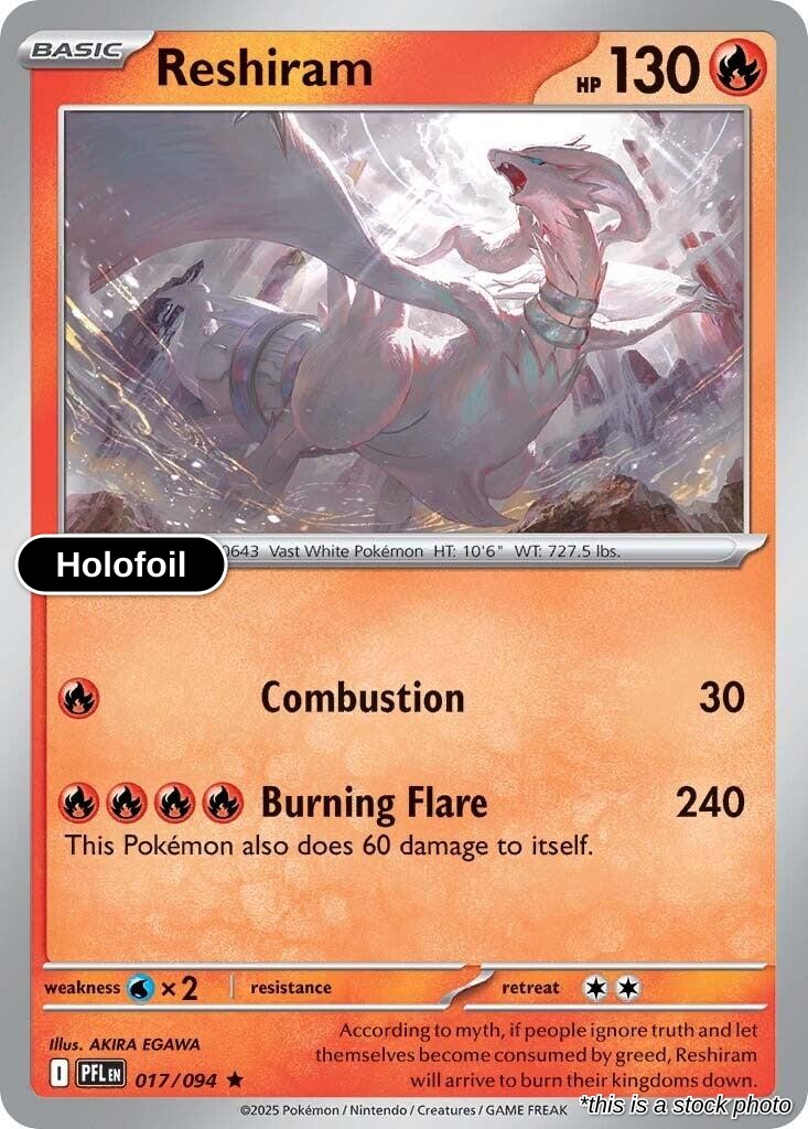 Reshiram - 017/094 - [PFL - ME02: Phantasmal Flames] - Holofoil